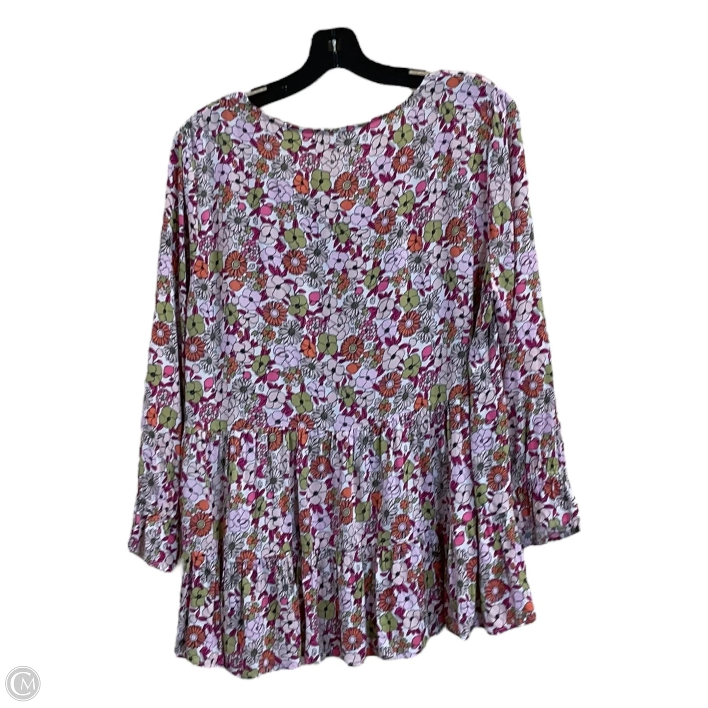 Top Long Sleeve By Jane And Delancey In Multi-colored, Size: M