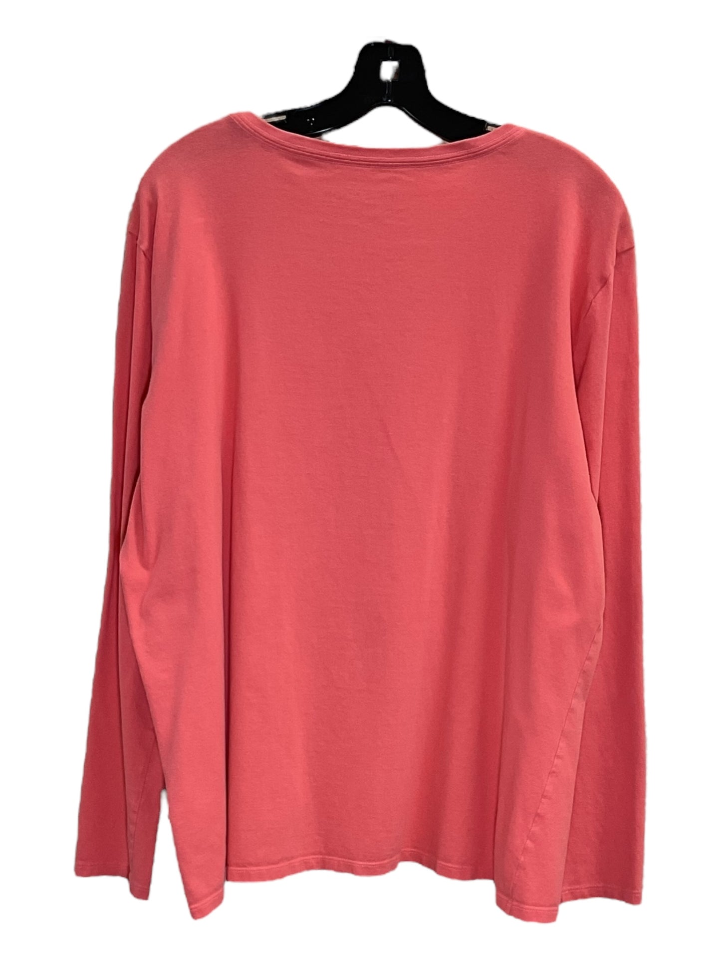 Top Long Sleeve By Life Is Good In Orange, Size: 1x