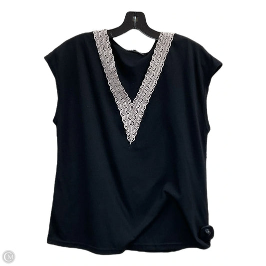 Top Short Sleeve By Shein In Black, Size: M