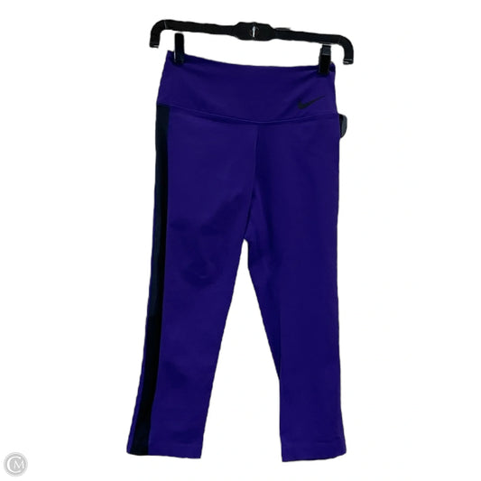 Athletic Leggings Capris By Nike In Purple, Size: Xs
