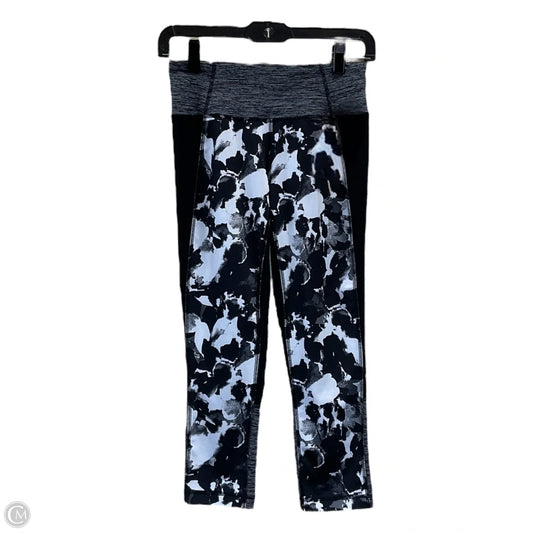 Athletic Leggings Capris By 90 Degrees By Reflex In Black & White, Size: Xs