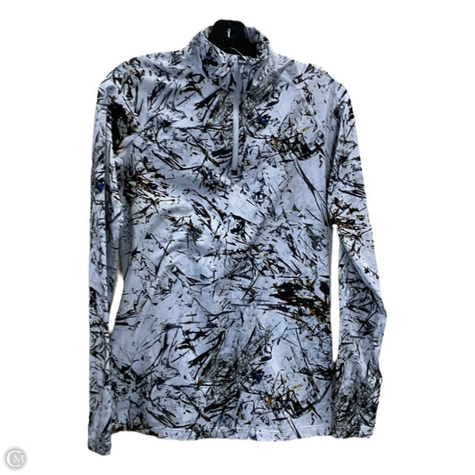 Athletic Top Long Sleeve Collar By Nike In White, Size: M