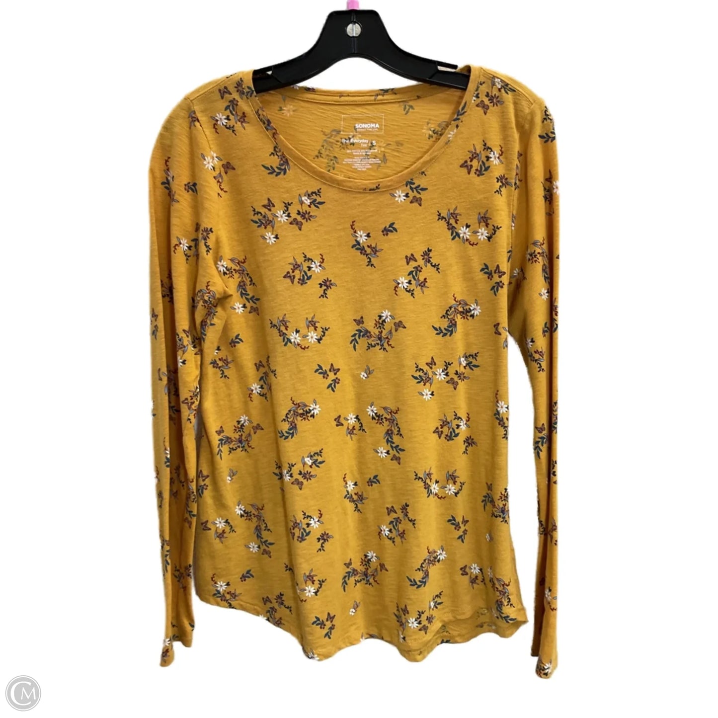 Top Long Sleeve By Sonoma In Yellow, Size: S