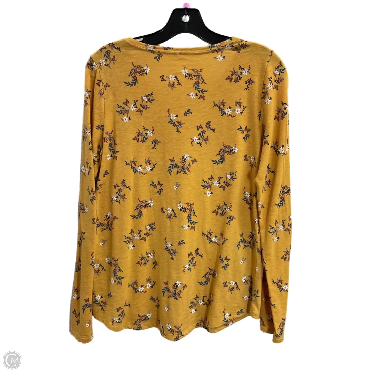 Top Long Sleeve By Sonoma In Yellow, Size: S