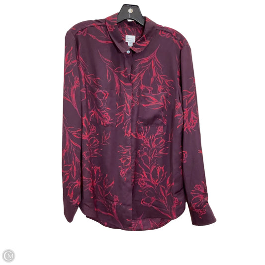 Blouse Long Sleeve By A New Day In Red, Size: Xl