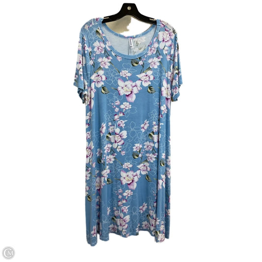 Dress Casual Midi By Clothes Mentor In Blue, Size: 2x