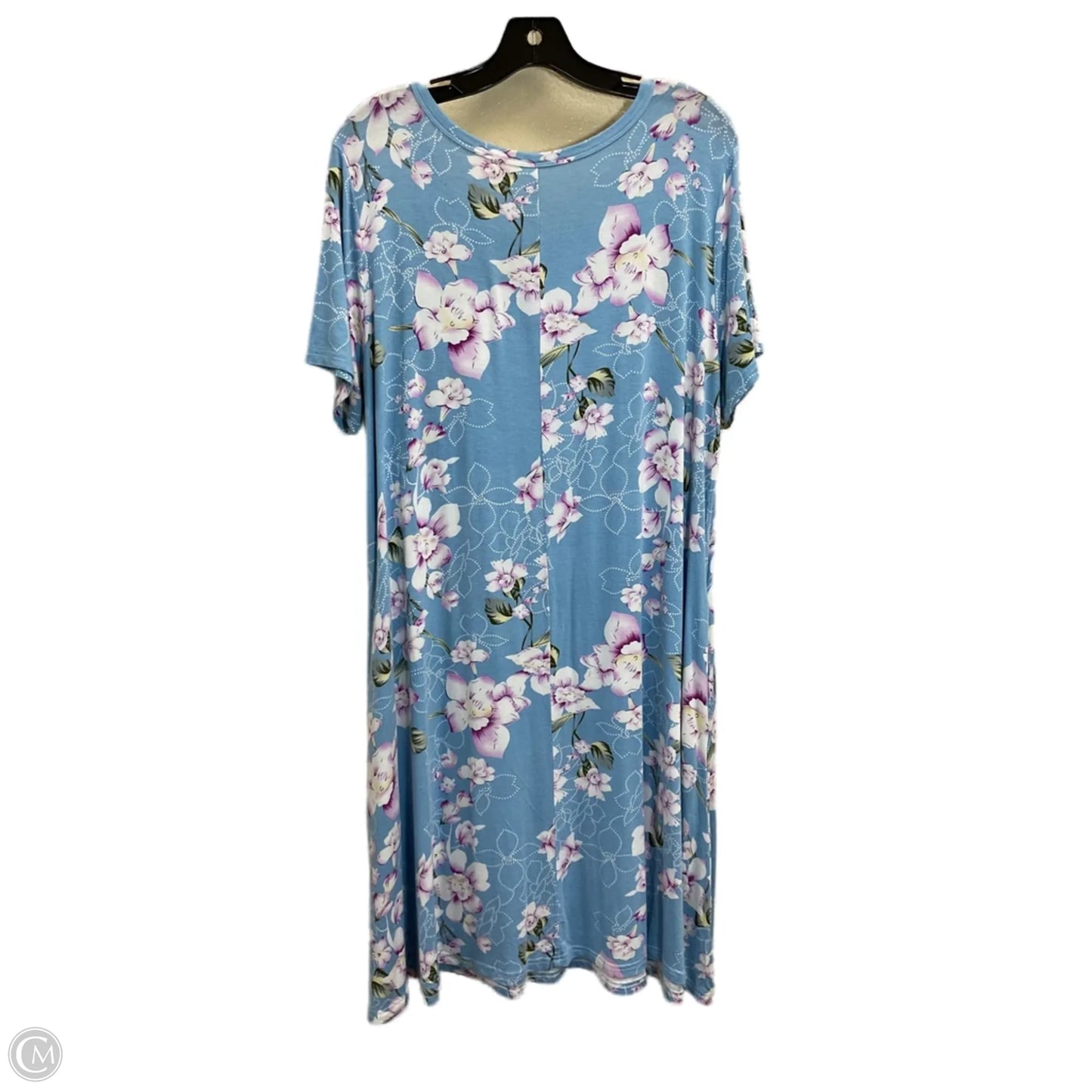 Dress Casual Midi By Clothes Mentor In Blue, Size: 2x