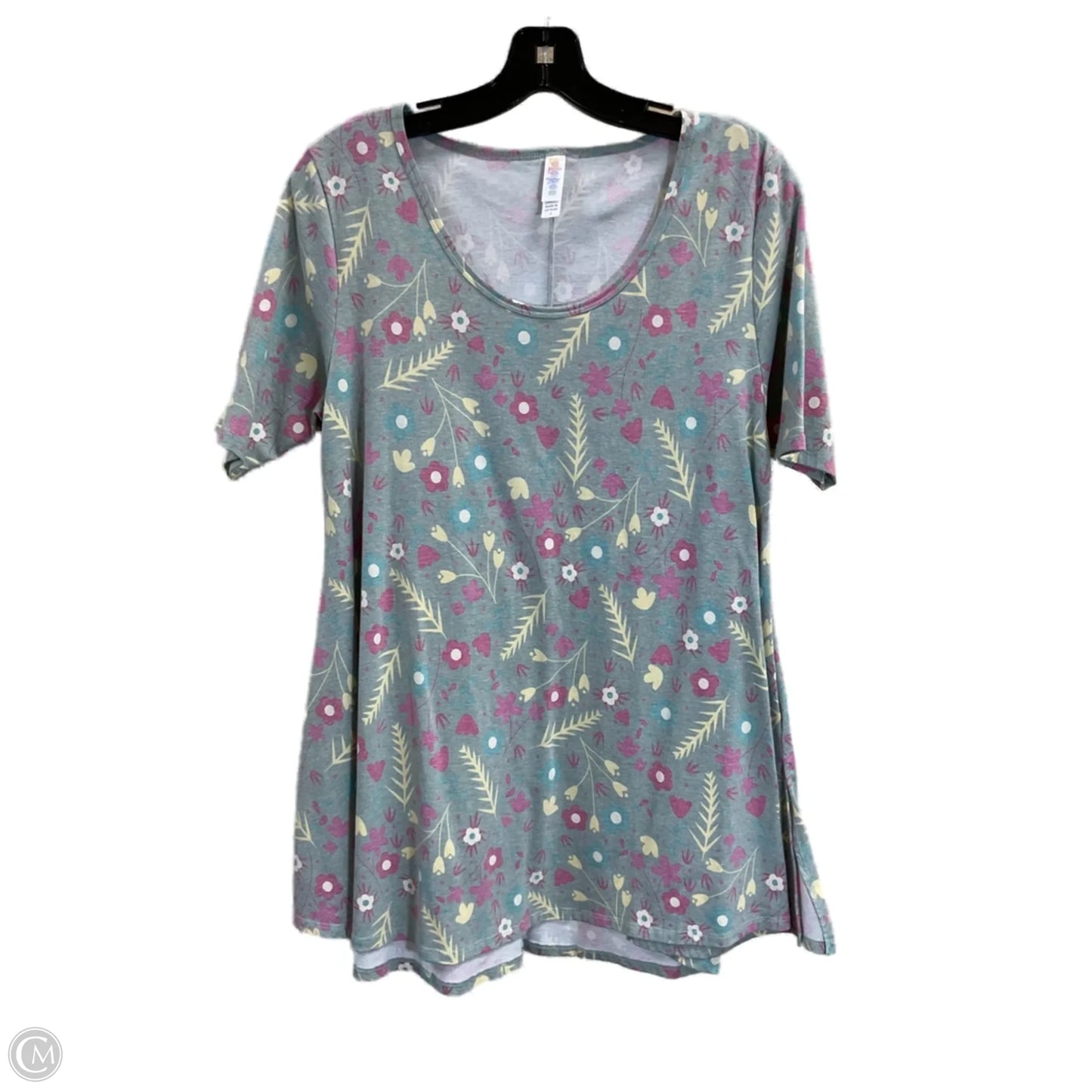Tunic Short Sleeve By Lularoe In Green, Size: S