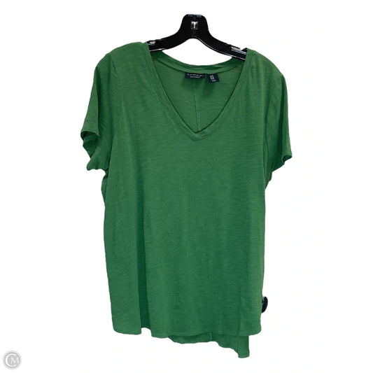 Top Short Sleeve By Tahari By Arthur Levine In Green, Size: 1x