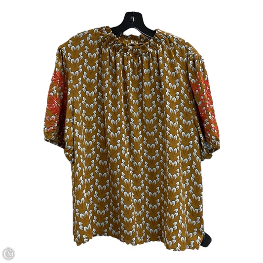 Top Short Sleeve By Clothes Mentor In Gold, Size: 2x