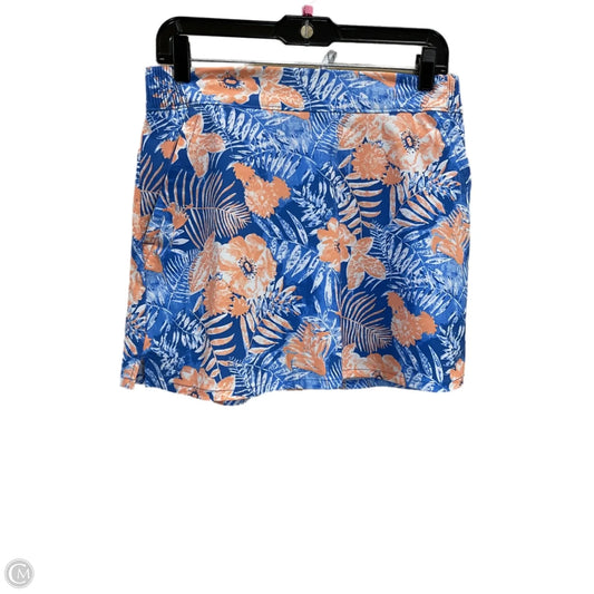 Athletic Skort By Columbia In Blue & Orange, Size: S
