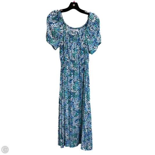 Dress Casual Maxi By Loft In Blue & Green, Size: Xs