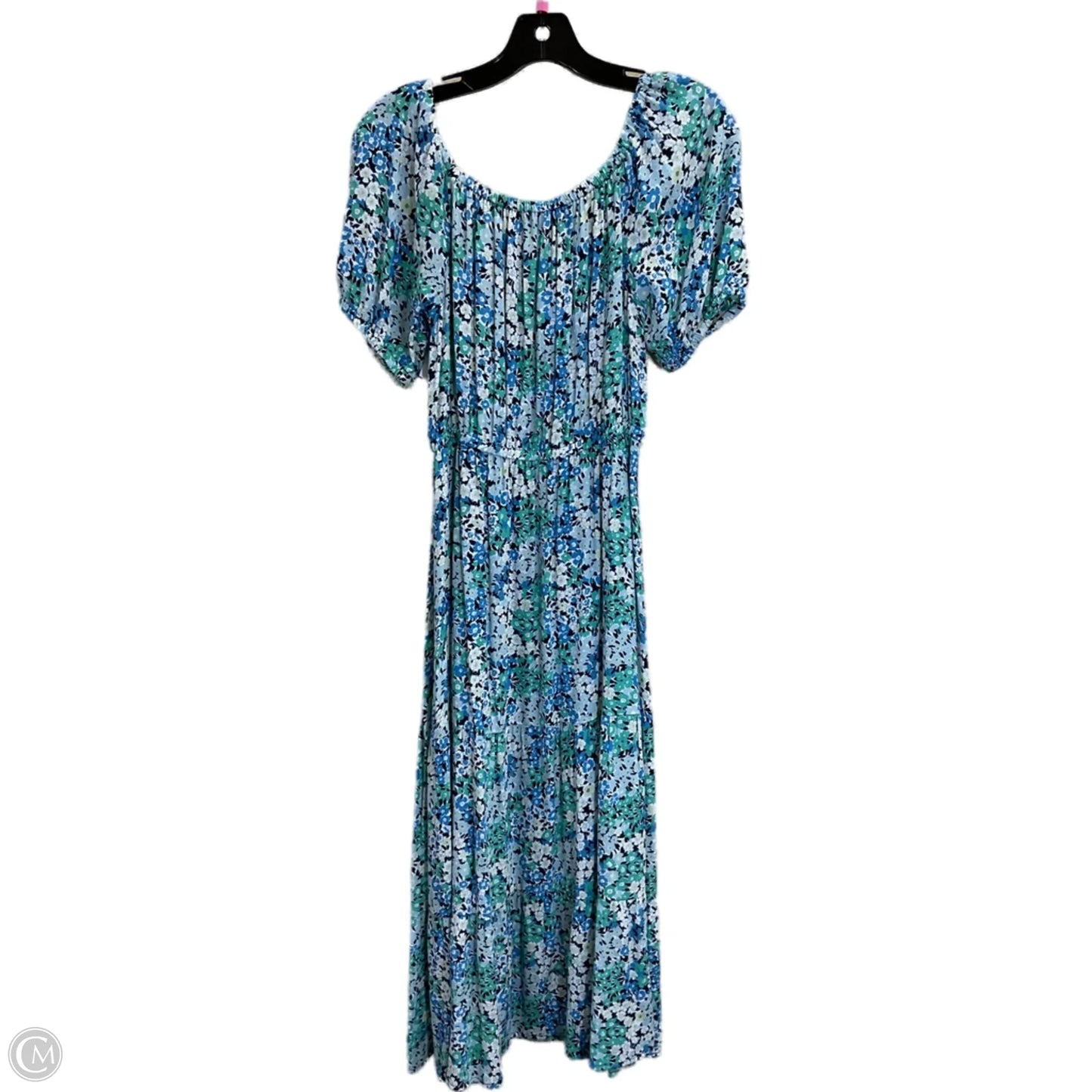 Dress Casual Maxi By Loft In Blue & Green, Size: Xs