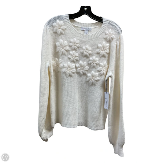 Sweater By Liz Claiborne In White, Size: S