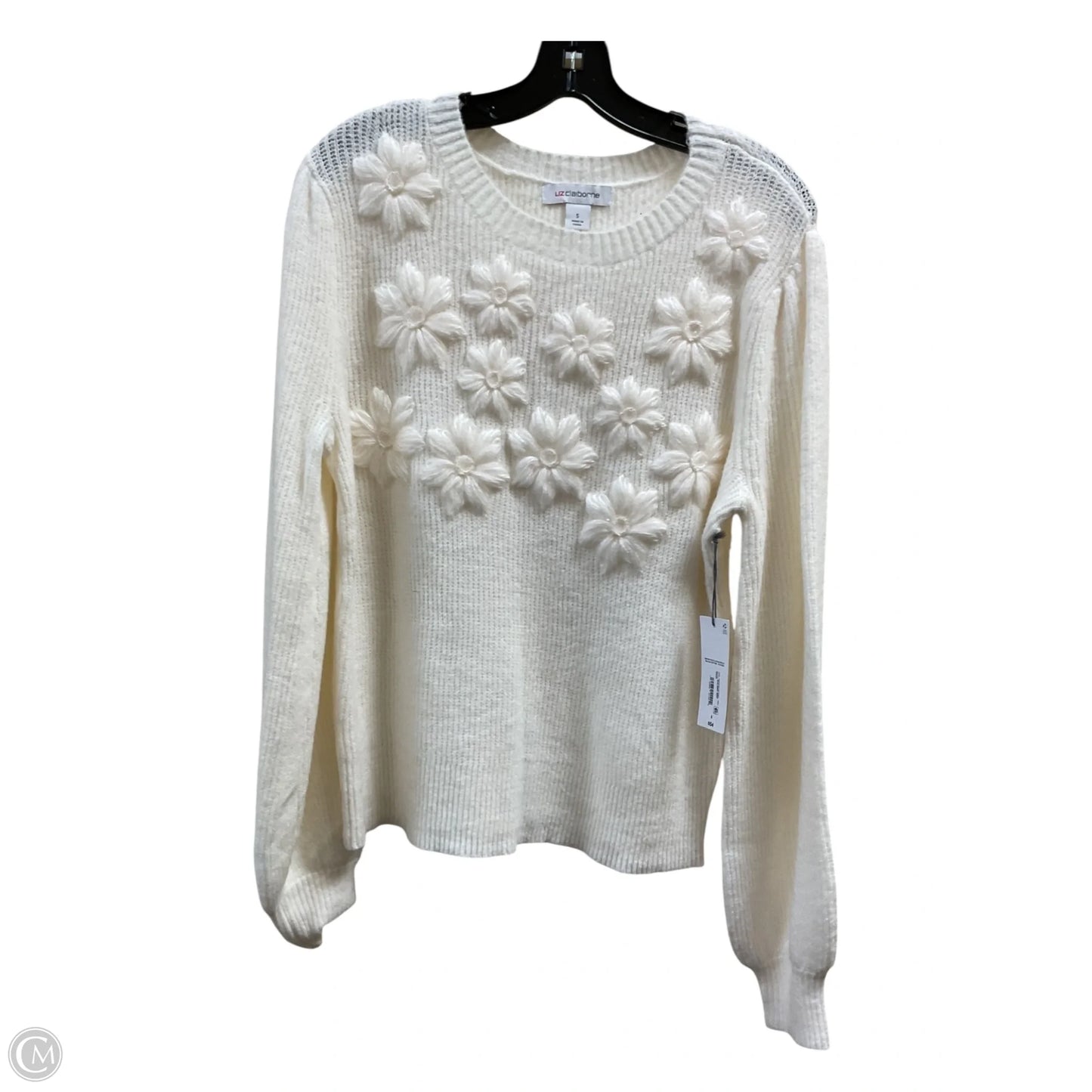 Sweater By Liz Claiborne In White, Size: S