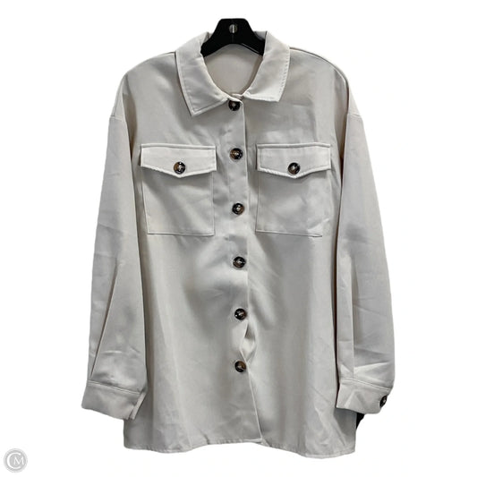 Jacket Shirt By Shein In Cream, Size: S