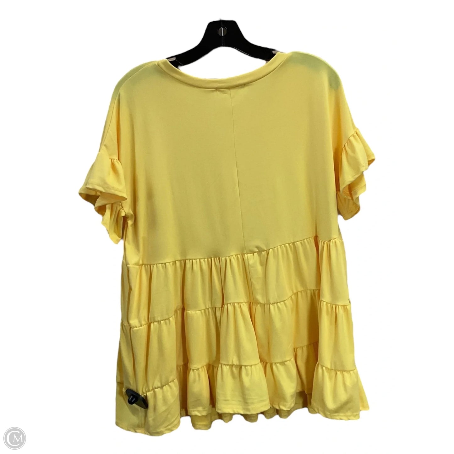 Top Short Sleeve By Haptics In Yellow, Size: L
