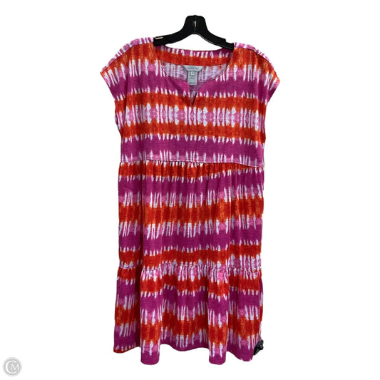 Dress Casual Midi By Multiples In Pink & White, Size: S