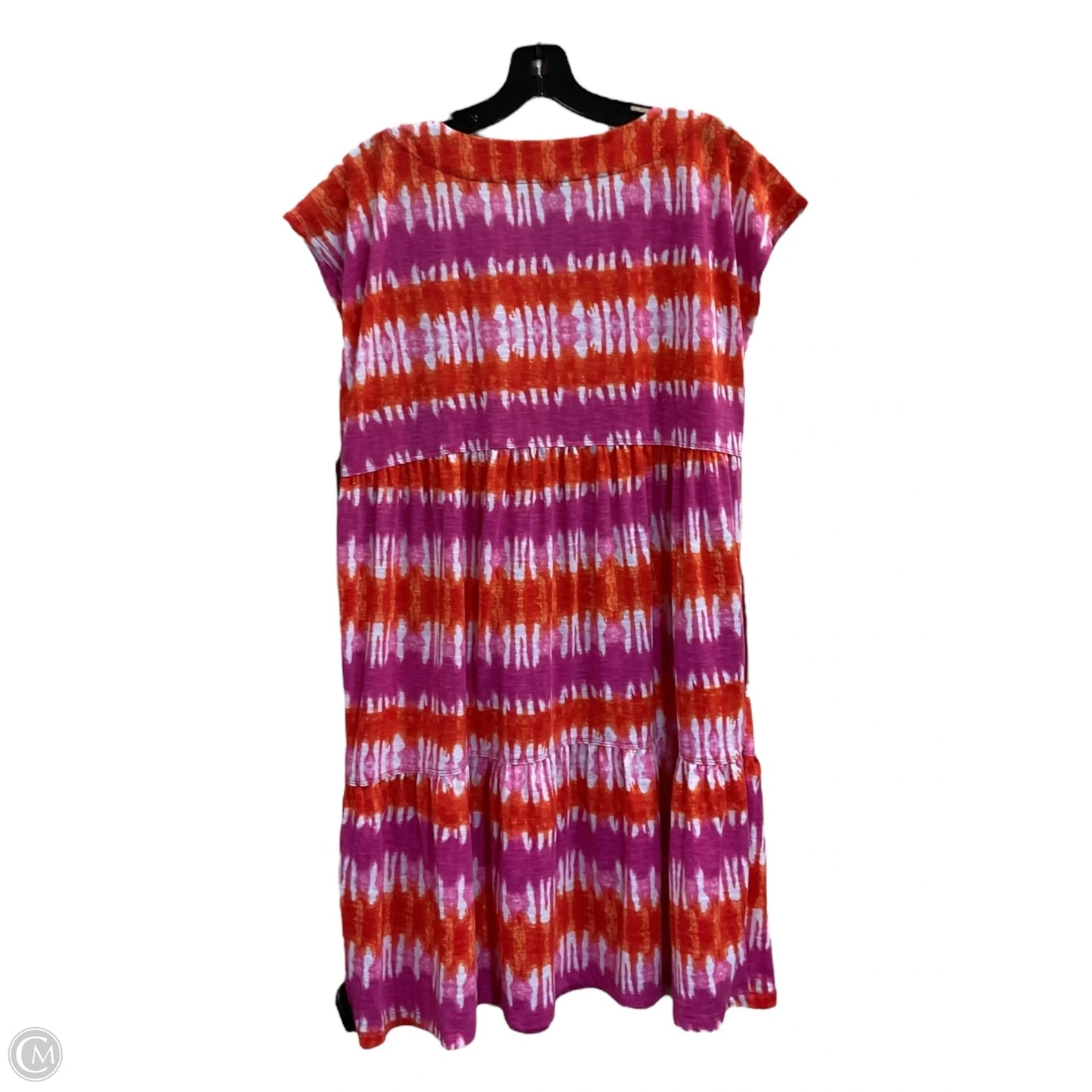 Dress Casual Midi By Multiples In Pink & White, Size: S