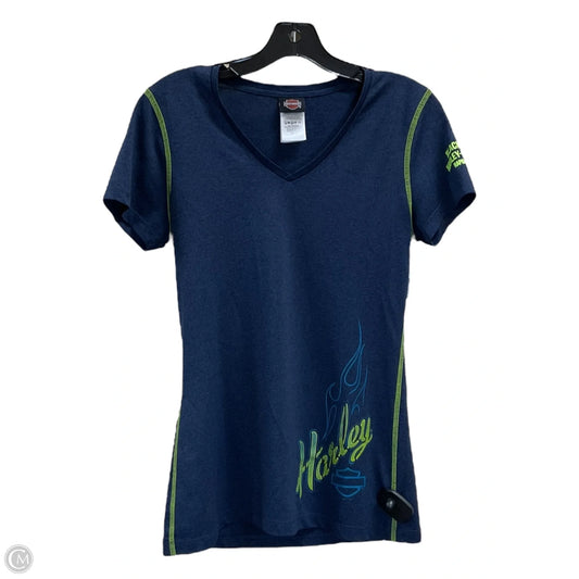 Top Short Sleeve By Harley Davidson In Navy, Size: S