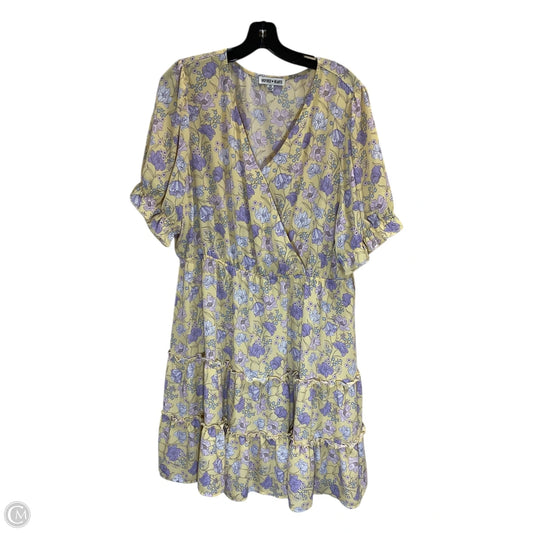 Dress Casual Midi By Clothes Mentor In Yellow, Size: 2x