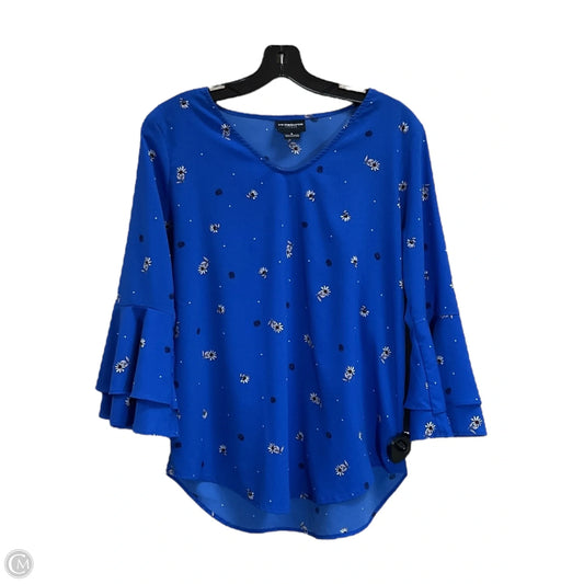 Top Long Sleeve By Liz Claiborne In Blue, Size: S