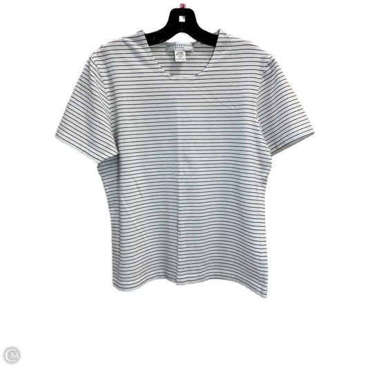 Top Short Sleeve By Geoffery Beene In White, Size: L