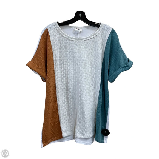 Top Short Sleeve By Bibi In White, Size: S