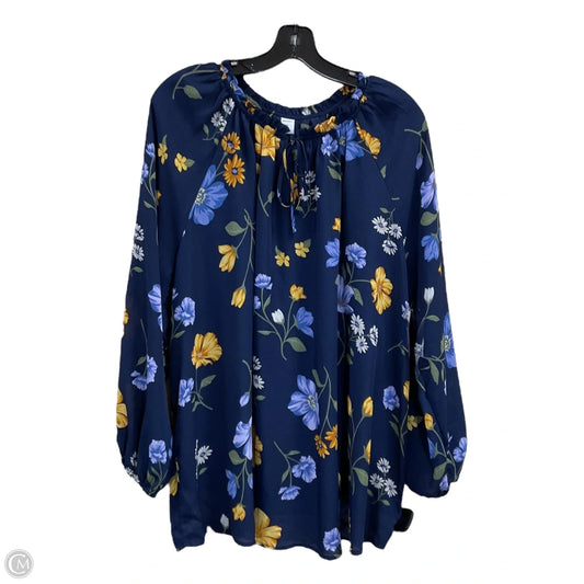 Top Long Sleeve By Old Navy In Navy, Size: 2x