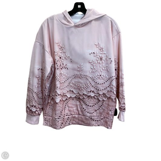 Sweatshirt Hoodie By Clothes Mentor In Pink, Size: L