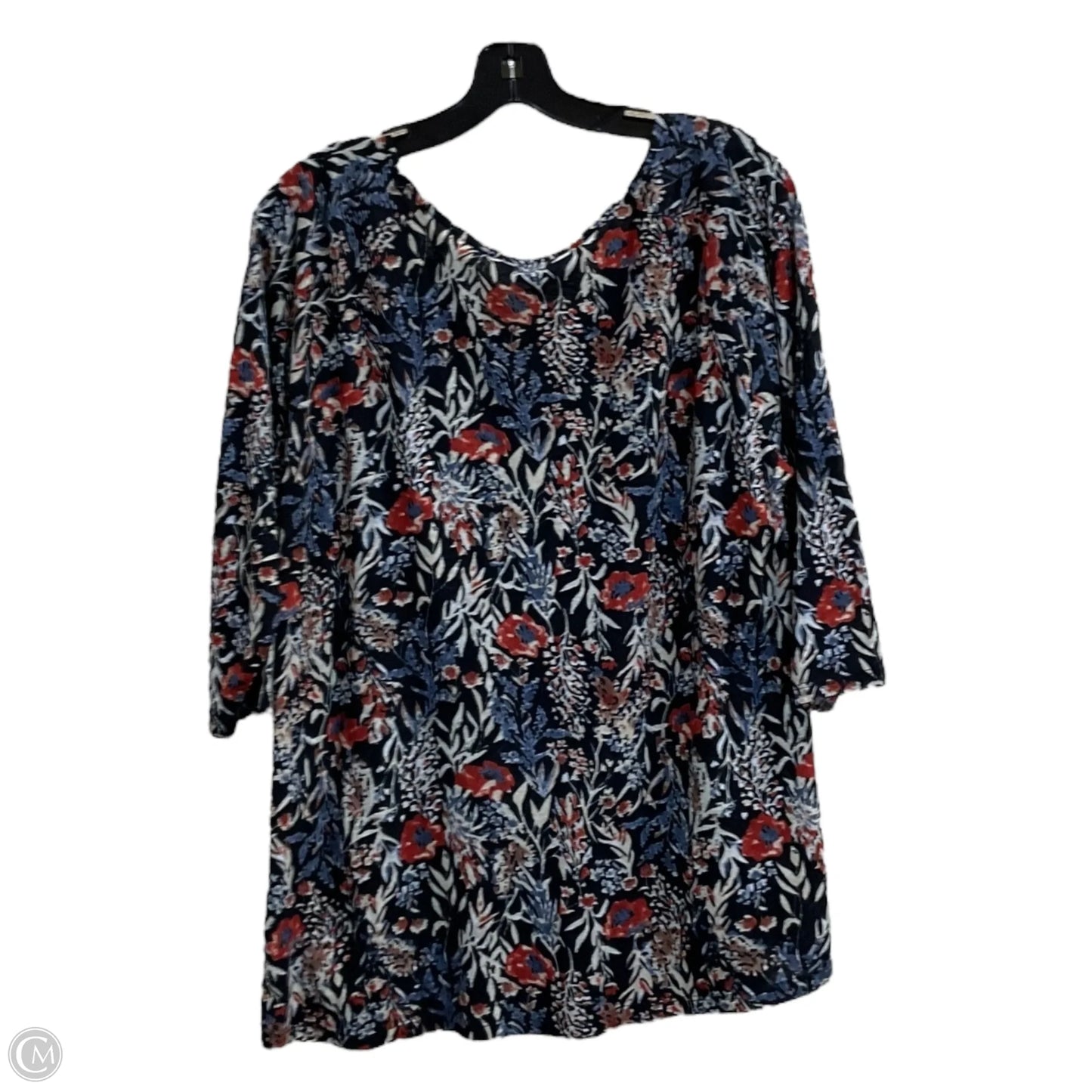 Top 3/4 Sleeve By Lucky Brand In Black, Size: 1x