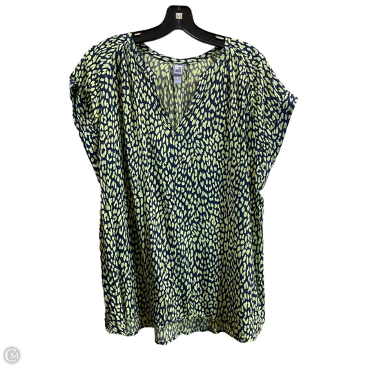Top Short Sleeve By Jcp In Blue & Green, Size: 1x