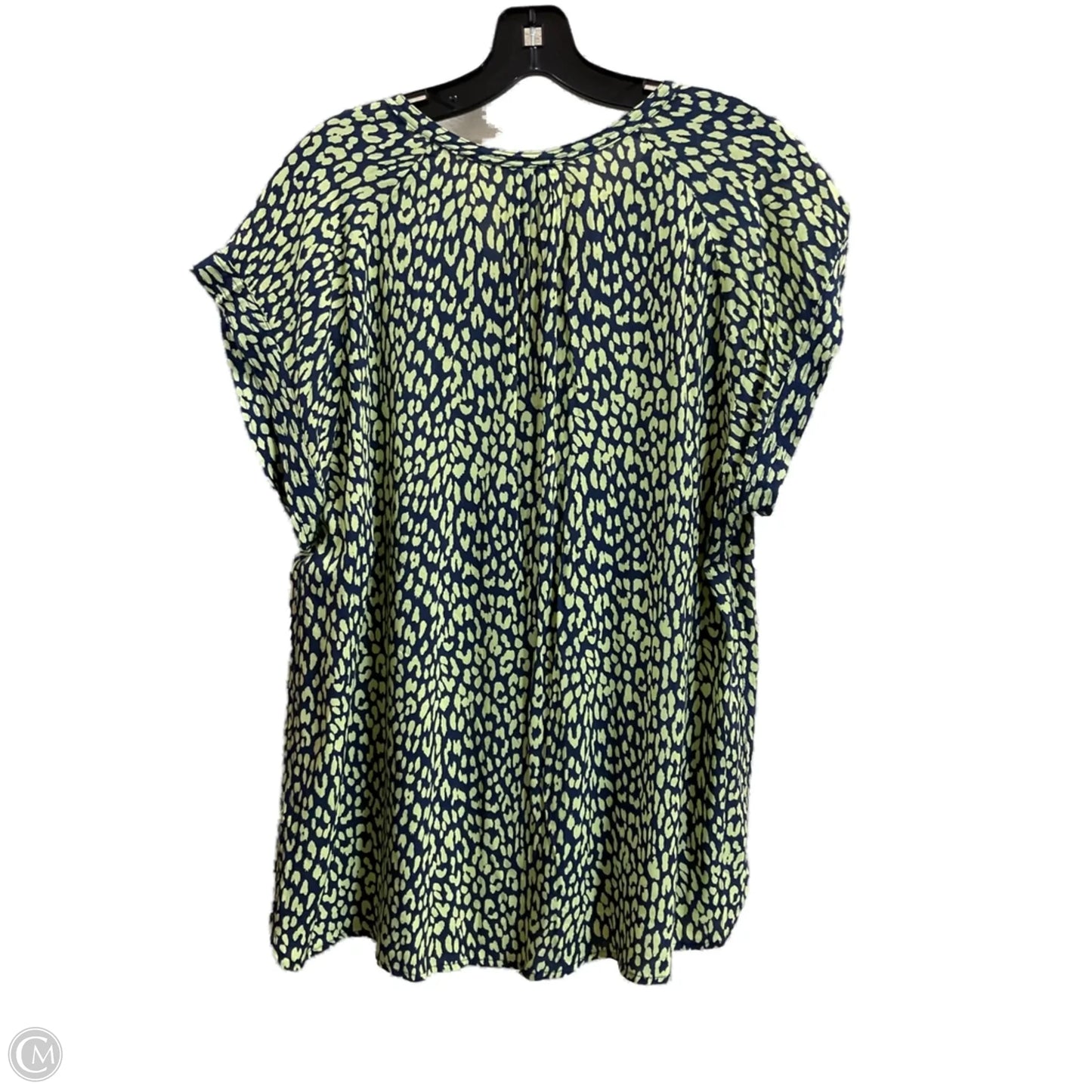 Top Short Sleeve By Jcp In Blue & Green, Size: 1x