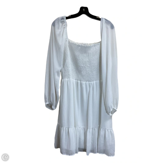Dress Casual Midi By Clothes Mentor In White, Size: Xl