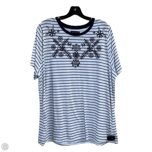 Top Short Sleeve By Lane Bryant In White, Size: 2x