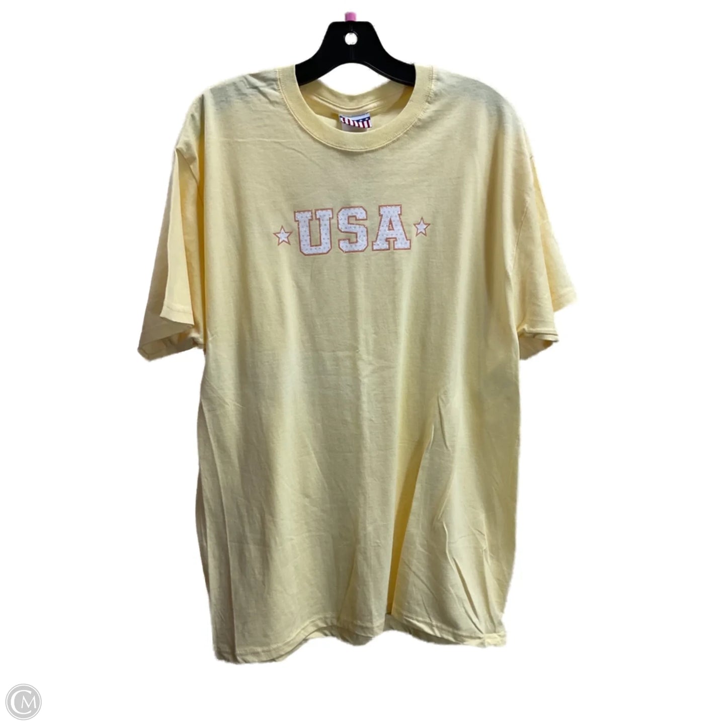 Top Short Sleeve By Clothes Mentor In Yellow, Size: L