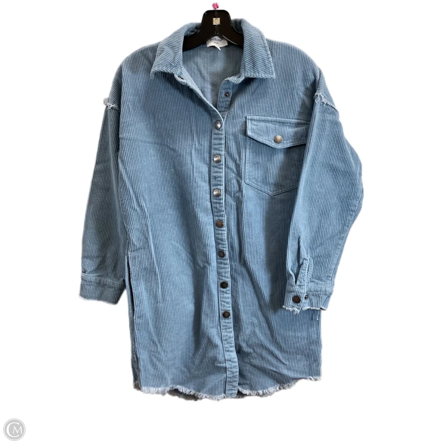 Jacket Shirt By Bohme In Blue, Size: M