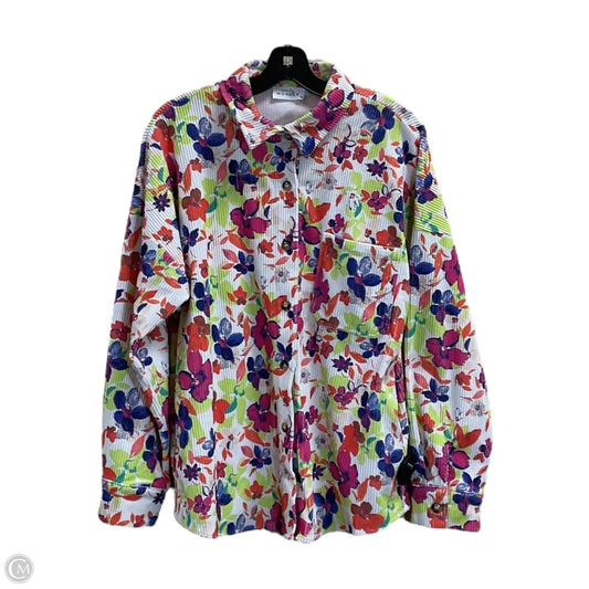 Jacket Shirt By Clothes Mentor In Multi-colored, Size: M