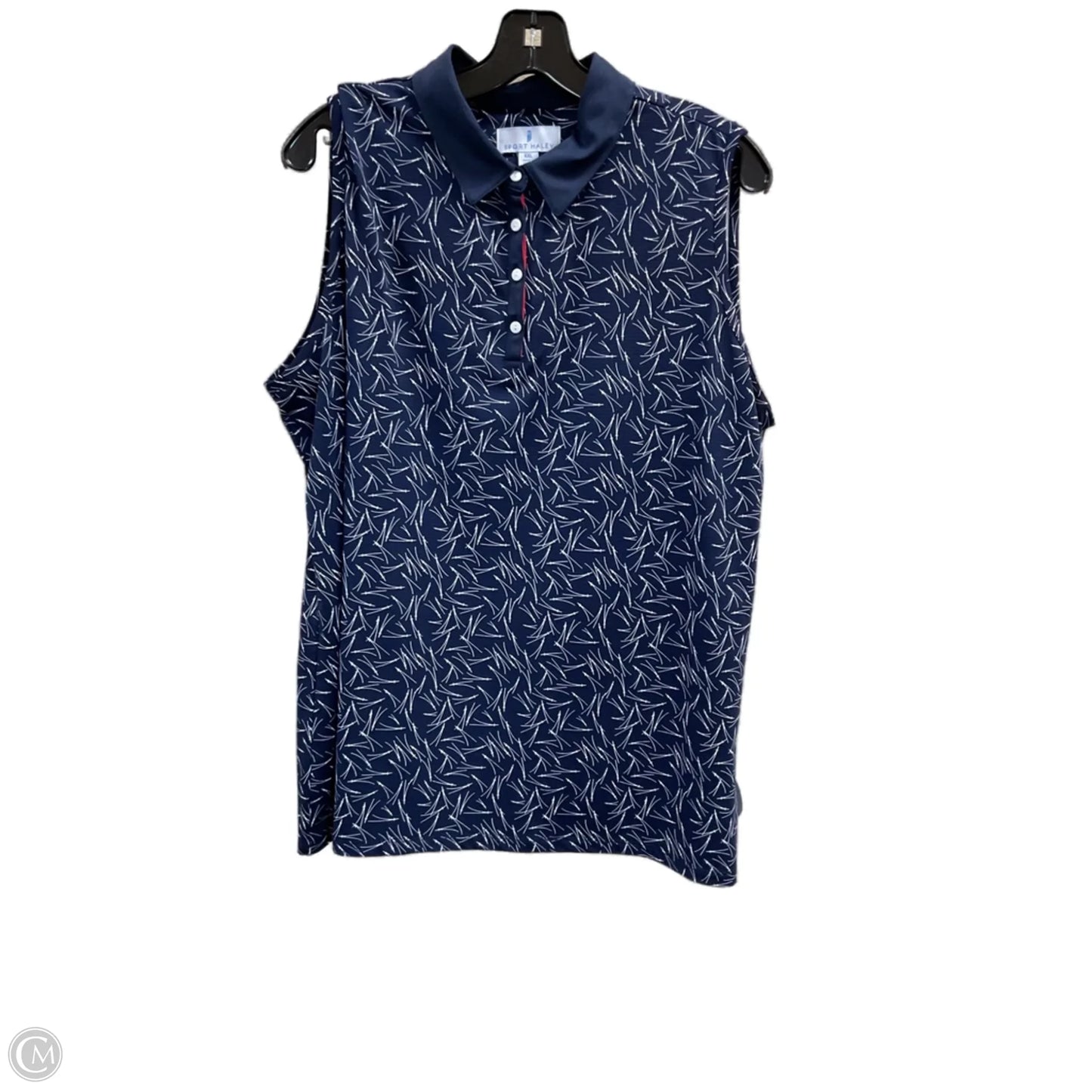 Top Sleeveless By Clothes Mentor In Navy, Size: 1x