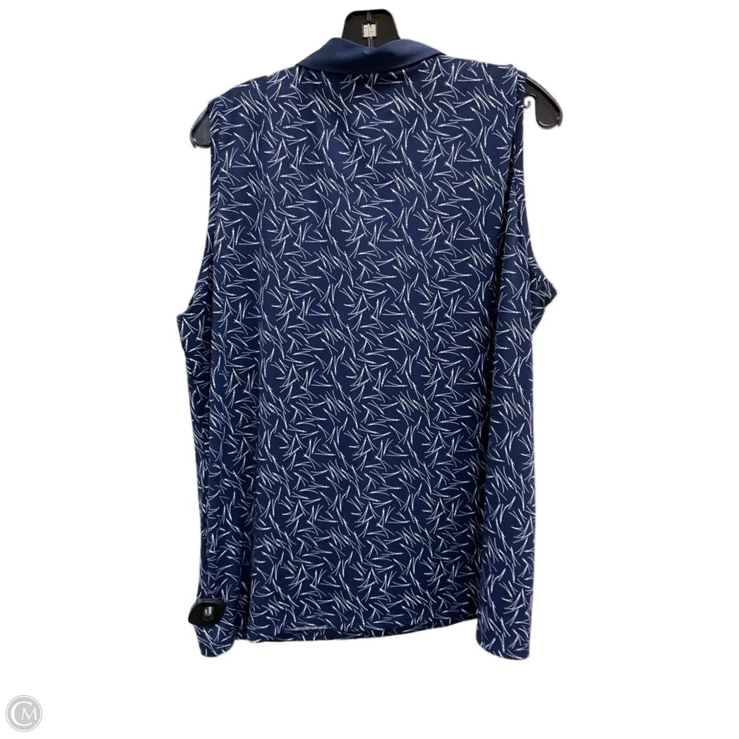 Top Sleeveless By Clothes Mentor In Navy, Size: 1x