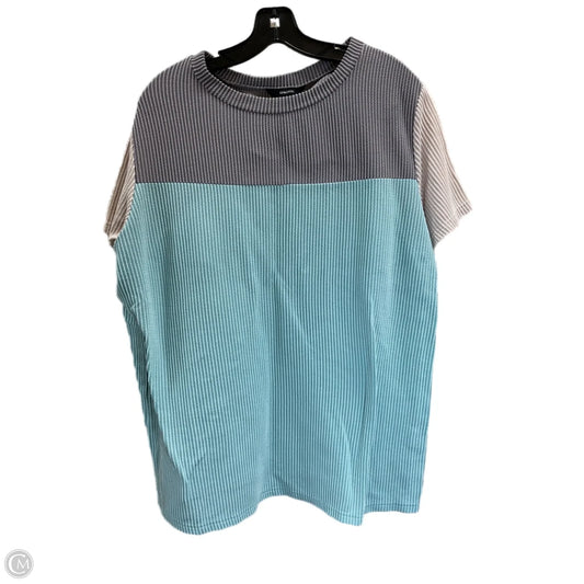 Top Short Sleeve By Clothes Mentor In Grey, Size: 2x