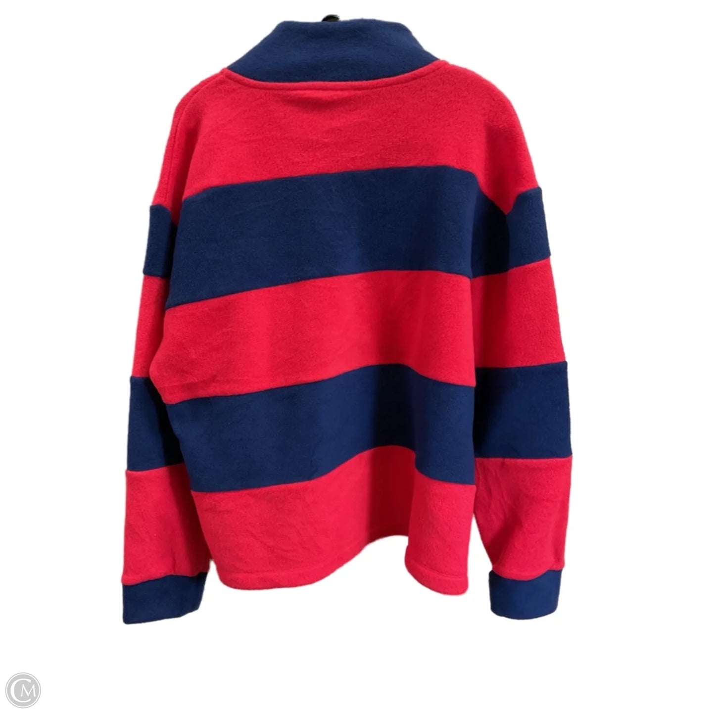 Sweatshirt Collar By Pink In Blue & Red, Size: L
