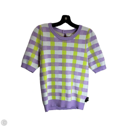 Top Short Sleeve By Maeve In Purple & Yellow, Size: S