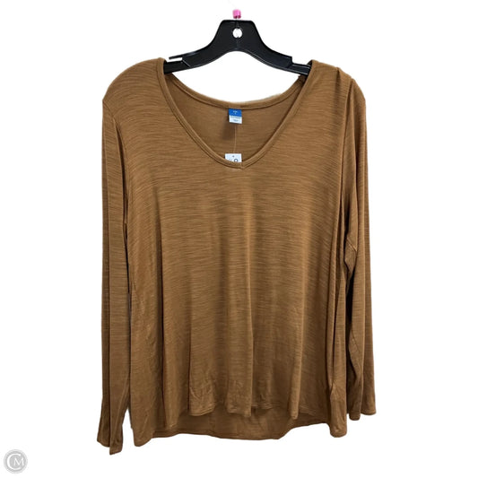 Top Long Sleeve By Olsenboye In Brown, Size: S