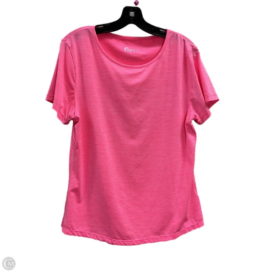 Top Short Sleeve By Zyia In Pink, Size: L