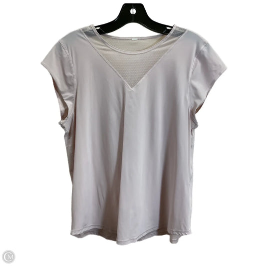 Athletic Top Short Sleeve By Lululemon In Pink, Size: M