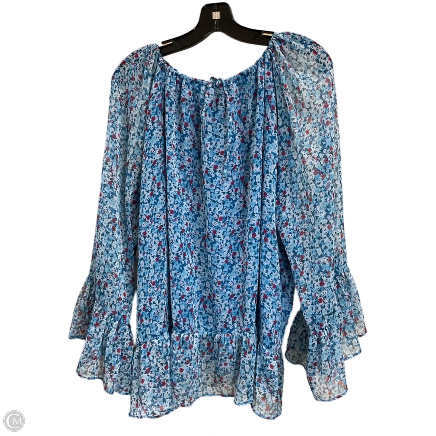 Top Long Sleeve By Elizabeth And James In Blue, Size: 1x