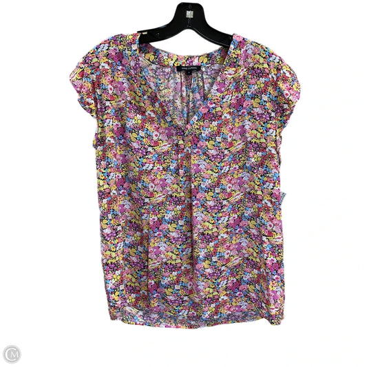 Top Short Sleeve By Anne Carson In Pink & Yellow, Size: L