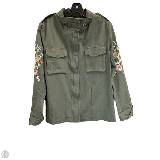 Jacket Denim By Clothes Mentor In Green Denim, Size: M