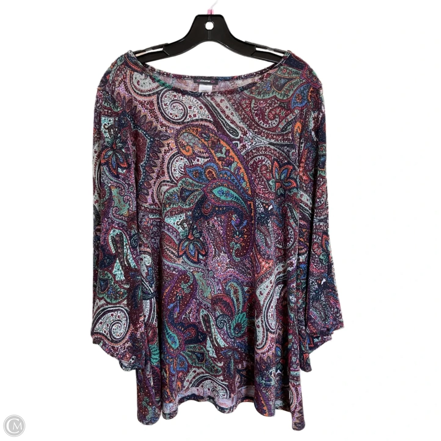 Top Long Sleeve By Cocomo In Red, Size: L